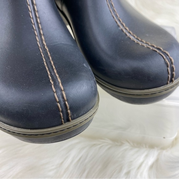 CROCS MULES COBBLER EVA INSULATED BROWN FUR LINED SIZE 8 Woman - Picture 9 of 10